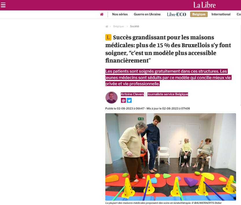 Screenshot 2023-08-07 at 16-47-57 Succès grandissant pour les maisons médicales plus de 15 % des Bruxellois s’y font soigner “c’est un modèle plus accessible financièrement Screenshot 2023-08-07 at 16-47-57 Succès grandissant pour les maisons médicales plus de 15 % des Bruxellois s’y font soigner “c’est un modèle plus accessible financièrement