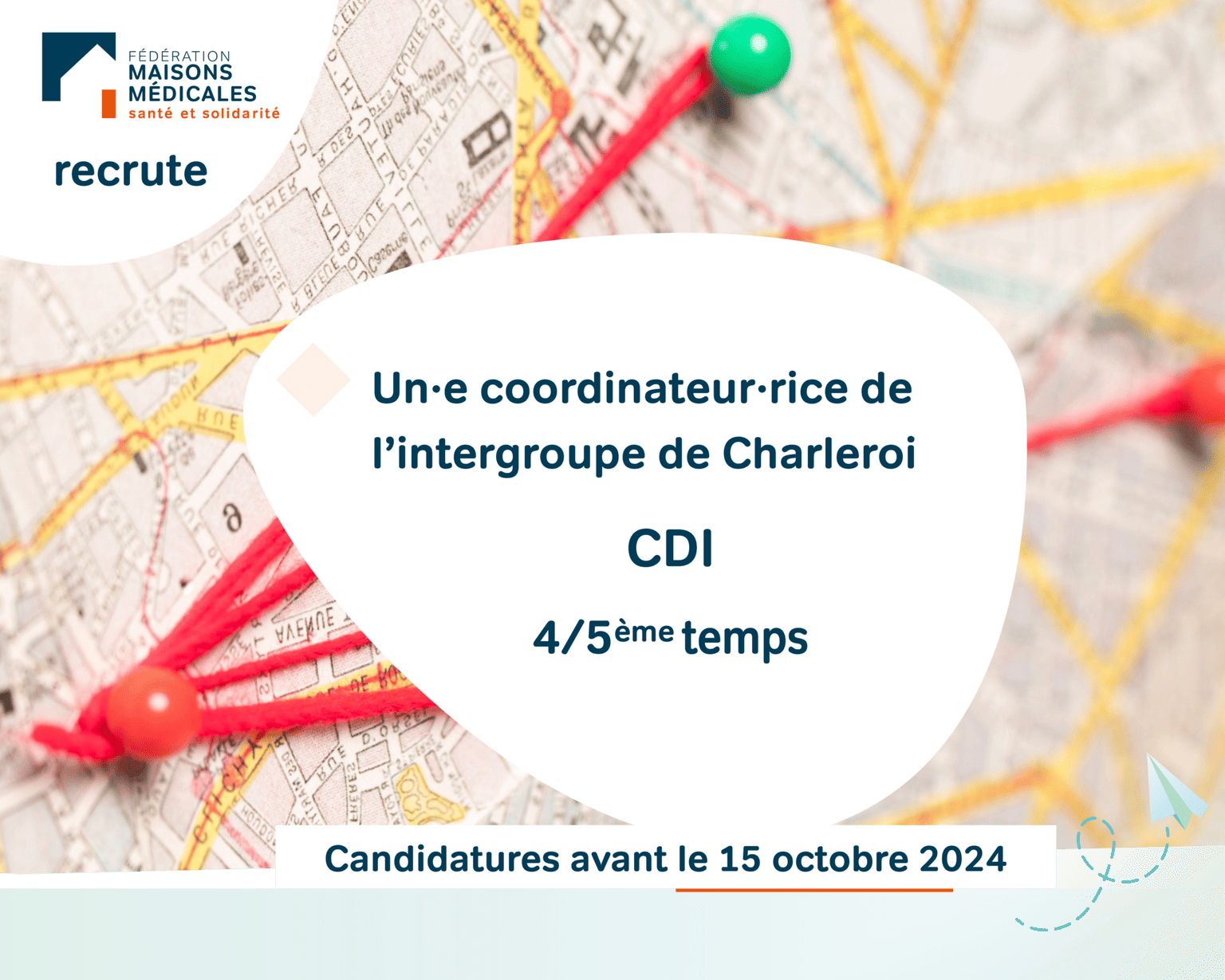 Post_OffreEmploi_igcarolo-fédération des maisons médicales 2024 Post_OffreEmploi_igcarolo-fédération des maisons médicales 2024